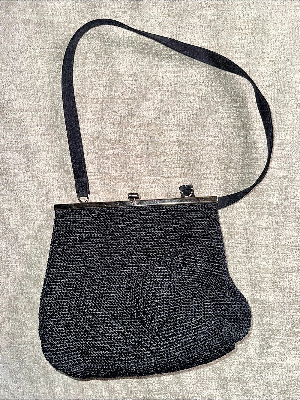 The Sak Black Crochet Frame Shoulder Bag Vintage Y2K